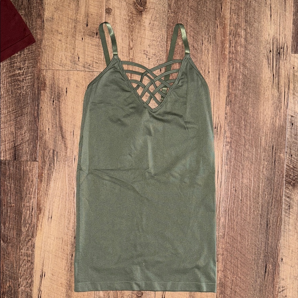 Zenana Outfitters Camisoles - Pink, Light Pink, Army Green, and Burgundy Bundle - Picture 7 of 7